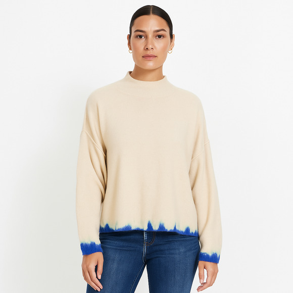 Anthropologie Pilcro The Alani 100% Cashmere Mock Neck Crop Sweater - Size MED - Picture 1 of 11